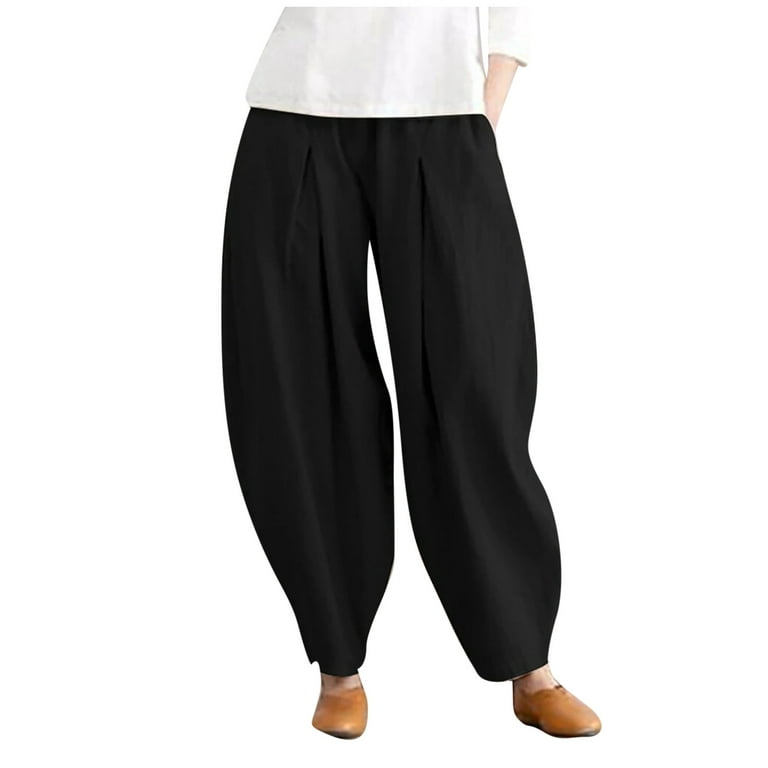 Fashion (black)Women High Waist Casual Pants Female Harem Pants