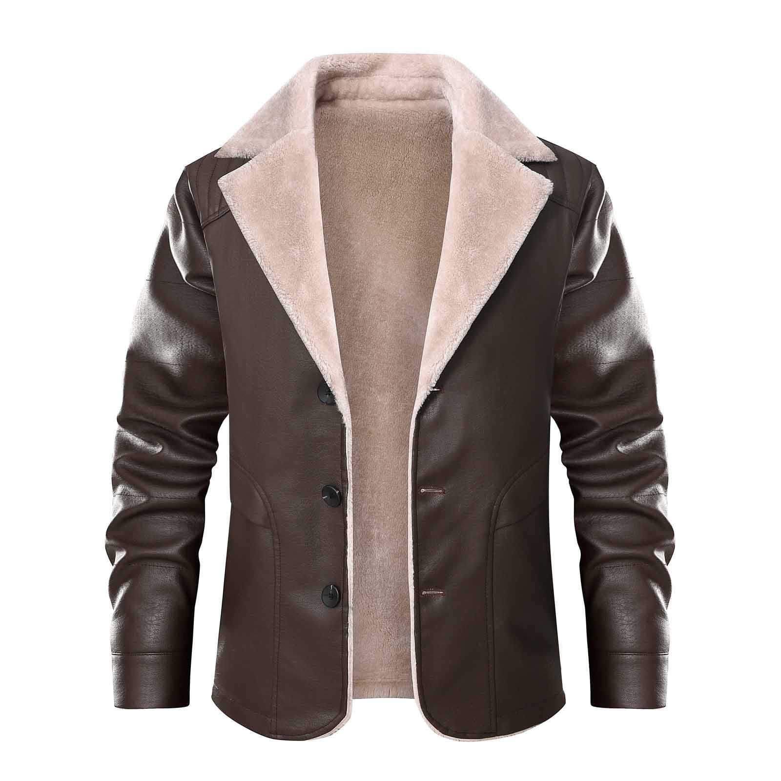 Men's Zip Up Stand Collar Biker Jacket