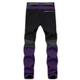 thumbnail image 1 of HAPIMO Sales Ski Pants for Women Teens Fall Fashion Outfits Womens Insulated Snow Overalls Trousers Thicken Fleece Elastic Waist Pockets Belted Casual Plush Pants Dark Purple L, 1 of 2