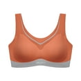 thumbnail image 1 of HAPIMO Sales Sports Bras for Women Cozy Running Padded Bralette Stretch Elastic Seamless No Steel Ring Gathering Workout Activewear Bra Wire Free Athletic Vest Orange M, 1 of 6