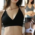 thumbnail image 1 of HAPIMO Sales Sports Bras for Women Workout Activewear Bra Stretch Elastic Deep V-Neck Tight Running Padded Bralette Athletic Yoga Vest Cozy Black S, 1 of 4