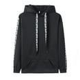 thumbnail image 1 of HAPIMO Sales Sweatshirt for Women Pocket Drawstring Pullover Tops Solid Color Long Sleeve Relaxed Fit Womens Hoodie Sweatshirt Teen Girls Clothes Black XXL, 1 of 2