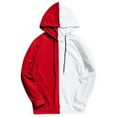 thumbnail image 1 of HAPIMO Sales Sweatshirt for Women Hoodie Drawstring Pullover Tops Color Block Long Sleeve Relaxed Womens Sweatshirt Teen Girls Clothes Red M, 1 of 4