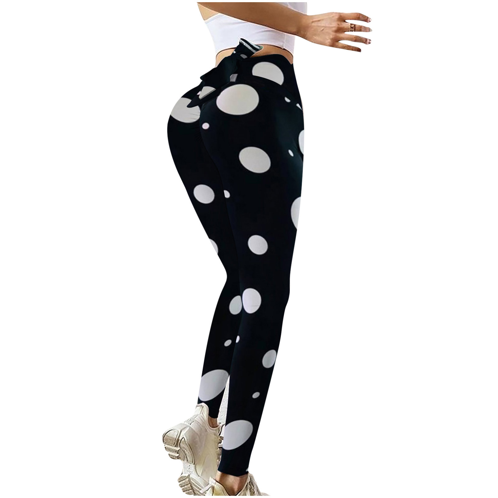 HAPIMO Sales Women's Bow Tie Yoga Pants High Waist Tummy Control