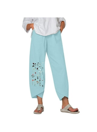 Womens Wide Leg Lounge Pants with Front Pockets Solid Color Loose