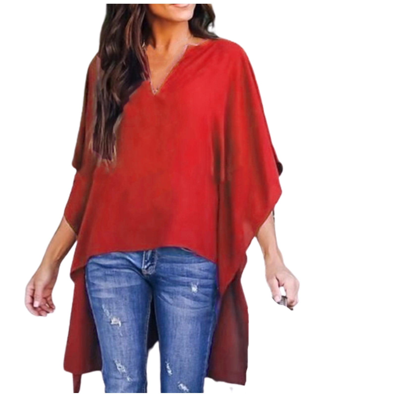 HAPIMO Sales Womens Fall Fashion Jacket Oblique Zipper Color Block Pockets  Long Sleeve Drawstring Tops Red L 