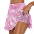 thumbnail image 1 of HAPIMO Sales Women's Summer Pleated Tennis Skirts Athletic Stretchy Short Yoga Fake Two Piece Trouser Skirt Shorts Pink M, 1 of 6