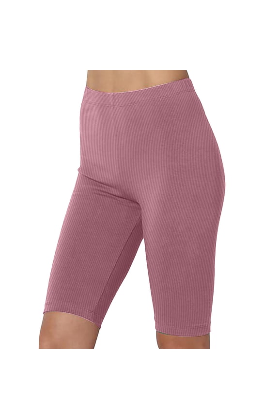 Sales Women's Yoga Capris High Waist Tummy Control Workout Pants Pockets Stretch Athletic Slimming Running Yoga Leggings for Women Pink M