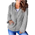 thumbnail image 1 of HAPIMO Sales Womens Fashion Open Front Fuzzy Cardigan Sweaters Batwing Sleeve Lightweight Oversized Loose Knit Sweater Teen Girls Clothes Gray M, 1 of 7