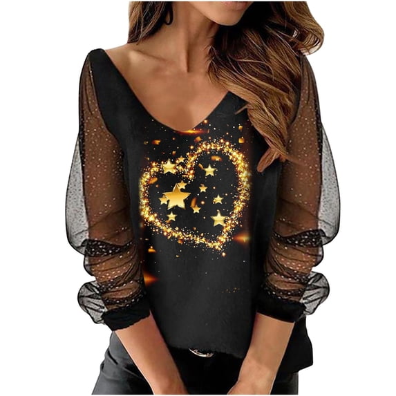 HAPIMO Sales Womens Slim Shirt Casual O Neck Lace Stitching Solid Color Bishop Long Sleeved Loose Tunic Shirt Daily Tops Teen Grils Fashion Clothes Yellow XL