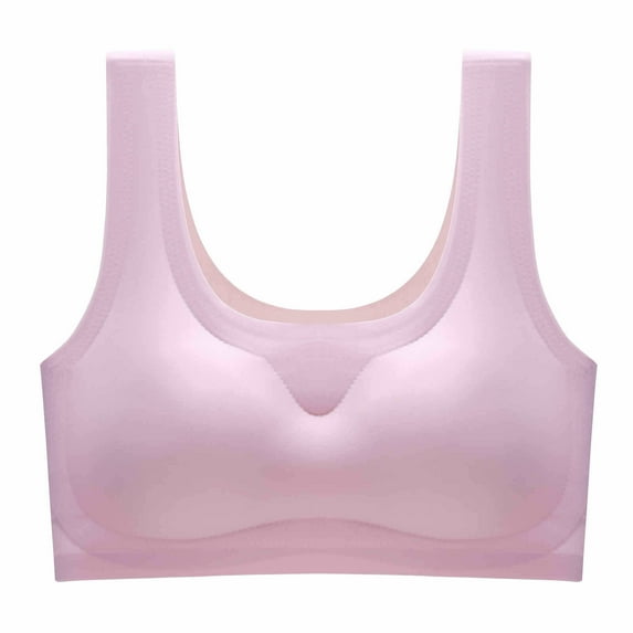 HAPIMO Savings Sports Bras for Women Mind Sleep Plus Size Without Steel Ring Athletic Vest Workout Activewear Bra Cozy Stretch Running Padded Bralette Elastic Pink XXL