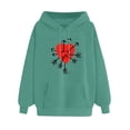 thumbnail image 1 of HAPIMO Savings Sweatshirt for Women Pocket Drawstring Pullover Tops Gothic Dark Print Long Sleeve Womens Hoodie Sweatshirt Teen Girls Clothes Green S, 1 of 4