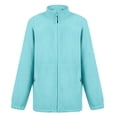 thumbnail image 1 of HAPIMO Savings Women's Winter Fleece Coat Striped Thread Casual Coat Loose Knit Zipper Cardigan Long Sleeve Lapel Cardigan Tops Mint Green L, 1 of 6