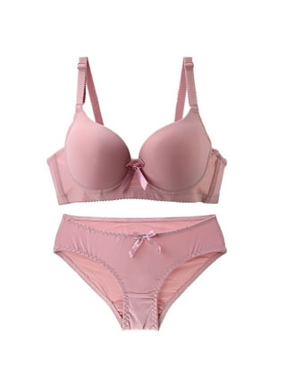 Quttos Women Pink Bra Panty Set QT-ST-333