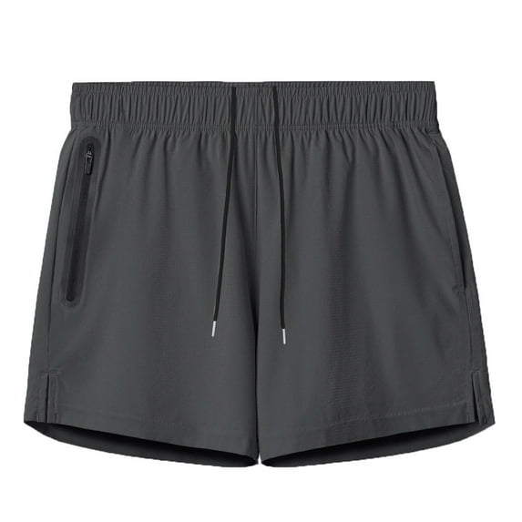 HAPIMO Solid Color Men's Shorts Lightweight Relaxed Fit Elastic Waist Drawstring Casual Outings Sports Shorts Comfy Shorts for Beach Vacation Breathable Shorts Dark Gray Large