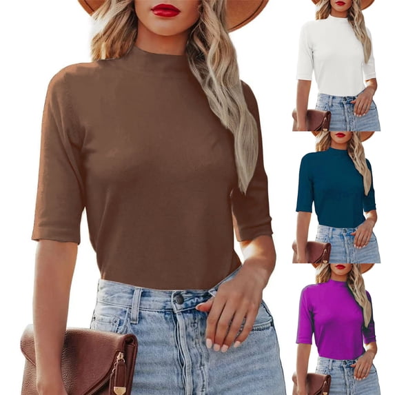 HAPIMO Summer Shirts for Women O-Neck Pullover Slim Fit Blouses Solid Color Print Tops Dressy Casual T-Shirts Short Sleeve Tees White XXL s