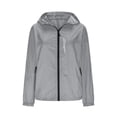 thumbnail image 1 of HAPIMO Sun Protection Hoodies for Women Casual Long Sleeve Zip Up Hooded Jacket Loose Lightweight Solid Zip Pocket Jacket Fall Hiking Workout Clothes Gray XXXL, 1 of 7