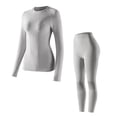 thumbnail image 1 of HAPIMO Thermal Underwear Set for Women Lightweight Soft Slim Fit Quick Dry Two Piece Outfits Outdoor Workout Skiing Base Layer Gym Tights Sets Gray XL, 1 of 5