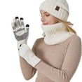 thumbnail image 1 of HAPIMO Touch Screen Gloves Neck Warmer Set Cold Protection Set for Winter Outdoor Activities White M, 1 of 4