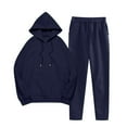 thumbnail image 1 of HAPIMO Two Piece Outfits for Women Hooded Sweatshirts Casual Long Sleeve Pullover Tops Drawstring Straight Leg Sweatpants Tracksuit Sets Navy XL, 1 of 7