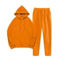 thumbnail image 1 of HAPIMO Two Piece Outfits for Women Hooded Sweatshirts Casual Long Sleeve Pullover Tops Drawstring Straight Leg Sweatpants Tracksuit Sets Orange L, 1 of 7