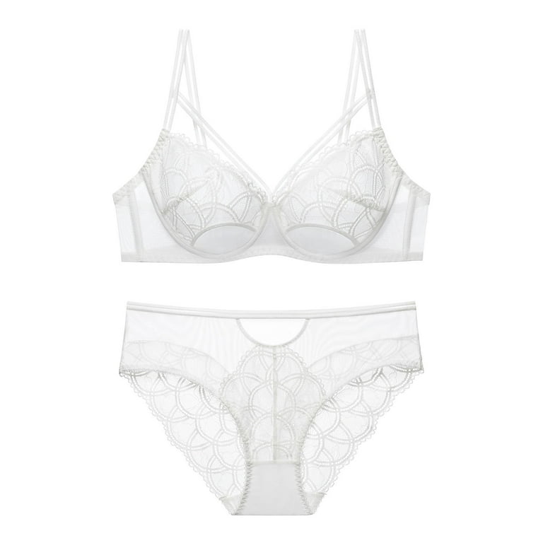 Lace White Bra Sets Sets for Women for sale