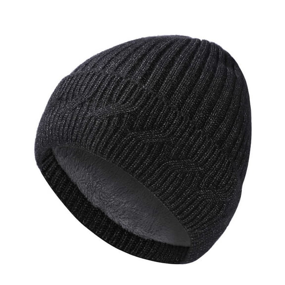 HAPIMO Winter Hats for Women Stylish Cable Knit Beanie Fleece Warm Caps Cuffed Fisherman Beanie Daily Skull Cap Dark Gray Free Size