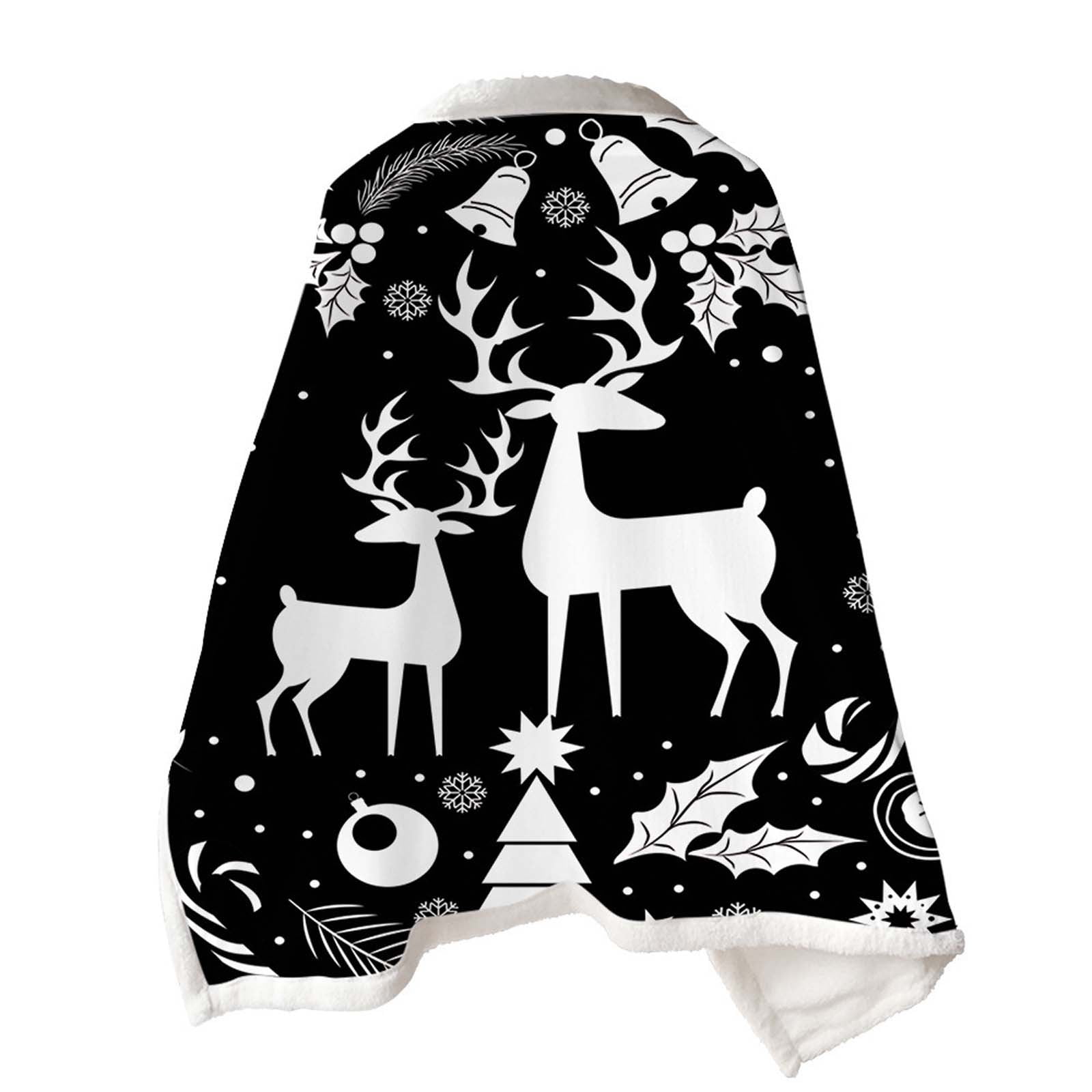 HAPIMO Winter Shawl Thick Blankets Christmas Blanket Warm Cardigan Cape