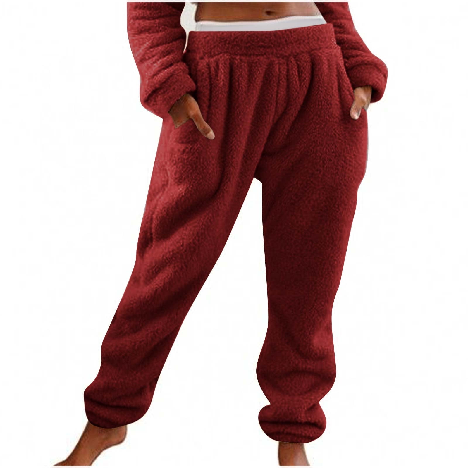 HAPIMO Winter Thermal Thick Fleece Pants Jogger for Women Trousers ...