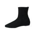 thumbnail image 1 of HAPIMO Women Ankle Boots Square Toe Flat Heel Rear Zipper Stretch Suede‑like Upper Footwear For Evening Dates And Urban Daily Outings Black 36, 1 of 9