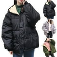 thumbnail image 1 of HAPIMO Women Cotton Padded Jacket Winter Thick Hooded Puffer Jackets Casual Streetwear Short Parkas Outwear Coats Green L, 1 of 4