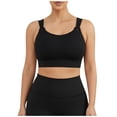 thumbnail image 1 of HAPIMO Women High Support Sports Bra Adjustable Straps U Neckline Moisture Wicking Fabric For Workout And Training Black S, 1 of 6
