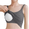 thumbnail image 1 of HAPIMO Women Ruched Padded Cami Top For Built In Support And Trendy Casual Looks Dark Gray M, 1 of 9