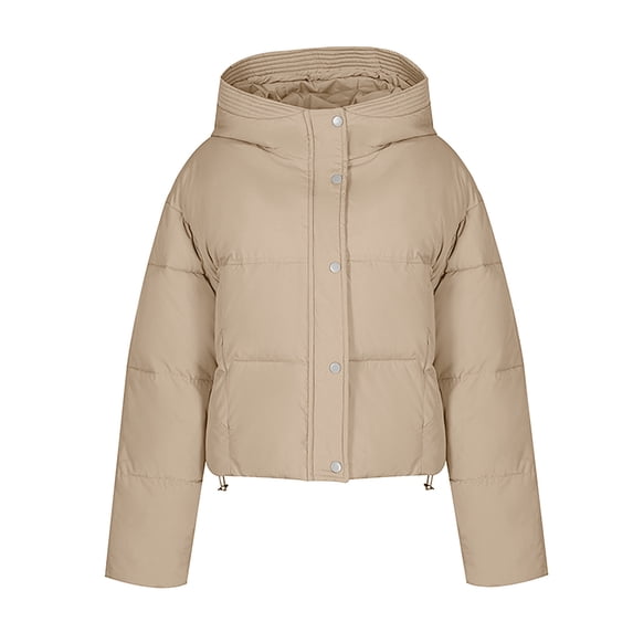HAPIMO Women'S Hooded Puffer Jacket Winter Zip Up Quilted Coat Packable Lightweight Padded Jackets Pockets Yellow XXL