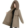 thumbnail image 1 of HAPIMO Women'S Windproof Fleece Lined Faux Fur Detachable Hood Winter Parka Coat Jacket Thicken Coat Brown L, 1 of 4