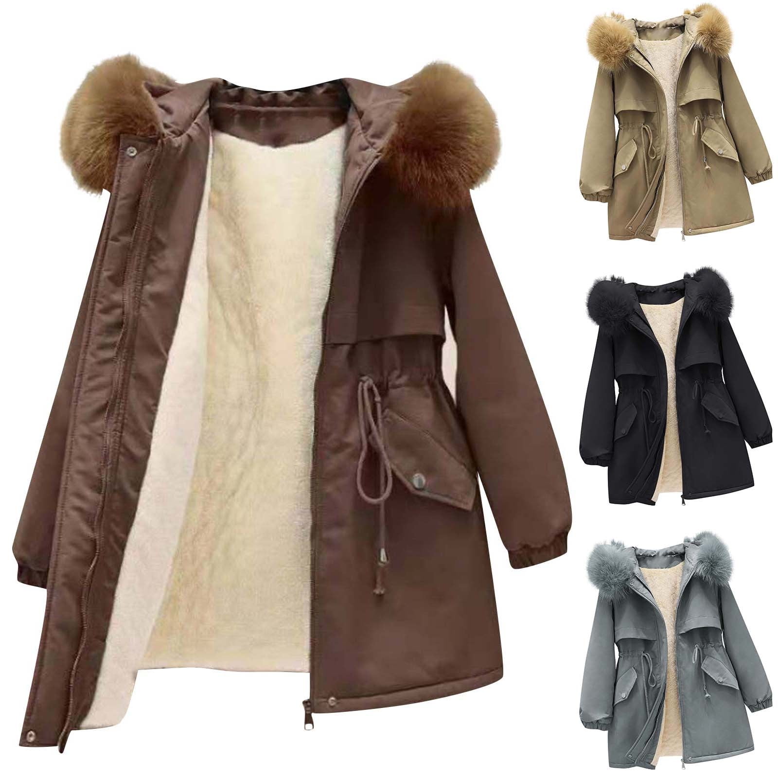 Lamgool Women's Winter Coat - Sherpa Fleece Lined Long Parka With Hood, Water Repellent