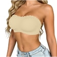 thumbnail image 1 of HAPIMO Women Strapless Bra Scalloped Edge Non Silicone Band For Formal And Special Occasions Beige L, 1 of 6