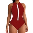 thumbnail image 1 of HAPIMO Women's 1Piece Swimsuit Flexible Material For Look For Beach Outings For Water Sports Red XL, 1 of 7