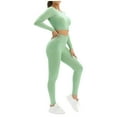 thumbnail image 1 of HAPIMO Women's 2 PCS Workout Sets Plus Size Yoga Clothing Suit Set Tracksuit Running Winter Fitness Clothing Womens Bib Women Green L, 1 of 6