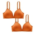 thumbnail image 1 of HAPIMO Women's 2 Pack Everyday Bra Lifting Bra Comfy Underwear Push Up Wireless Brassiere Clearance Solid Color Trendy Lady Lingerie, 1 of 8