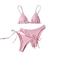 thumbnail image 1 of HAPIMO Women's Bikini Set For Beach Vacation And Pool Days Ideal For Summer Water Activities Comfortable For All Style Pink S, 1 of 5