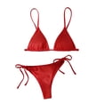 thumbnail image 1 of HAPIMO Women's Bikini Set For Beach Vacation And Pool Days Ideal For Summer Water Activities Comfortable For All Style Red L, 1 of 5