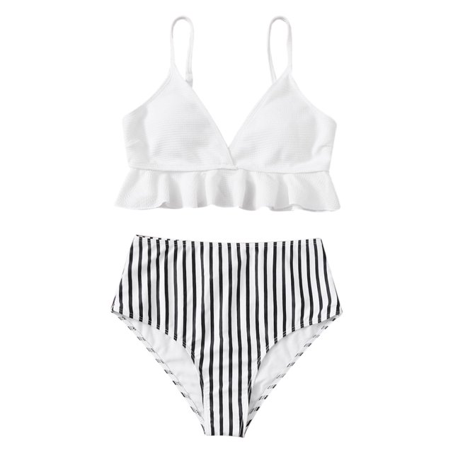 HAPIMO Women's Bikini Swimsuit Summer Seaside Clothes for Girls Stripe