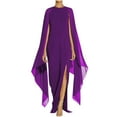 thumbnail image 1 of HAPIMO Women's Bodycon Maxi Evening Dress Solid Chiffon V Neck Elegant Formal Cocktail Wedding Trendy Long Sleeve Spring Purple, 1 of 7