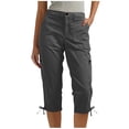 thumbnail image 1 of HAPIMO Women's Cargo Pants with Drawstring Hem Multiple Pockets Trousers for Hiking Casual Outings Gray XL, 1 of 5