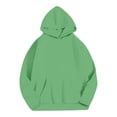 thumbnail image 1 of HAPIMO Women's Casual Hooded Sweatshirts Relaxed Fit Long Sleeve Pullover Tops Fall Fashion Warm Hoodies Solid Kangaroo Pocket Sweatshirts Green S, 1 of 6