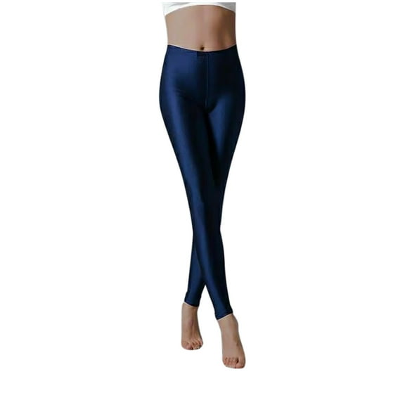 HAPIMO Women's Casual Trousers Spring Skinny Legging Pants for Girls Shiny Sweatpants Teens High Waist Straight Leg Pants Fall Workout Sports Activewear Blue M