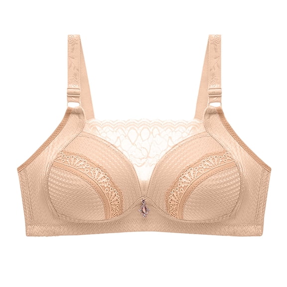 HAPIMO Women's Everyday Bra Lifting Bra Comfy Underwear Push Up Wireless Brassiere Solid Color Trendy Lady Lingerie Beige S