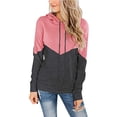 thumbnail image 1 of HAPIMO Women's Fashion Hoodie Sweatshirt T-Shirt Clothes for Women Striped Color Block Tops Pockets Drawstring Pullover Cozy Casual Sweatshirt Long Sleeve Blouse Pink S, 1 of 6