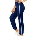 thumbnail image 1 of HAPIMO Women's Fashion Sweat Pants Casual Straight Leg Sweatpants Slim Fit Elastic Waist Trousers Lightweight Solid High Waist Sweatpants Navy M, 1 of 5